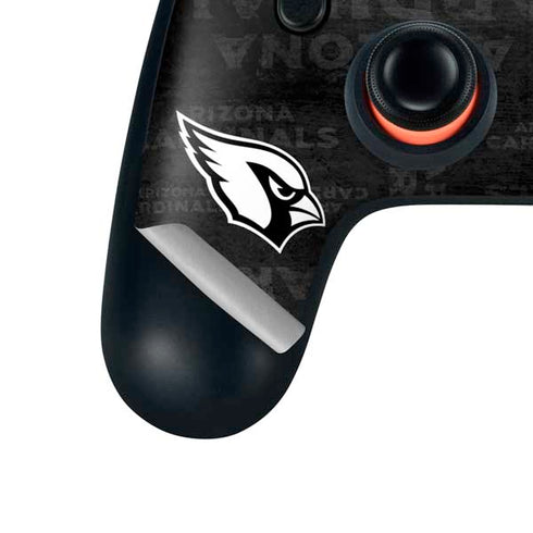 NFL Arizona Cardinals Black & White Google Stadia Controller Skin